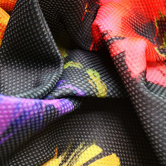 2 mm Stampa digitale Tessuto a maglia di poliestere Traspirante Tessuto a maglia morbida per scarpe 3