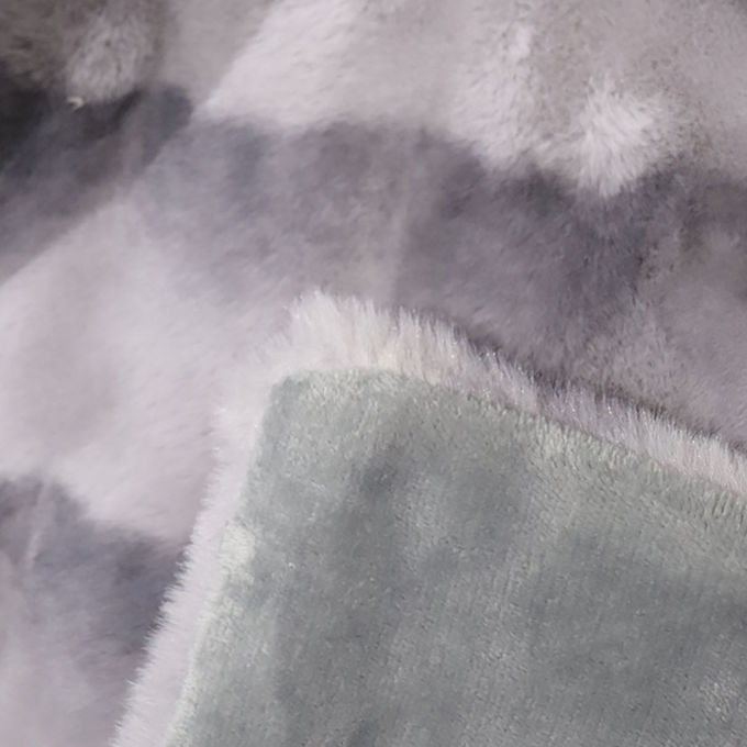 Morbida elegante di lusso calda coperta di poliestere stampato finta pelliccia lancia coperta 1