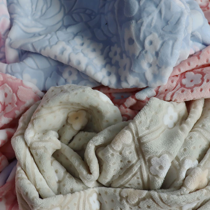 Copertina di velluto di corallo di poliestere doppio lato di pelliccia finta Letto lancia copertina fantasma 4