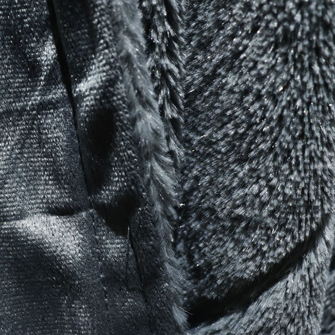 100% poliestere corallo velluto pelliccia finta coperta riscaldata Minky nero pelliccia finta coperta lancia 4
