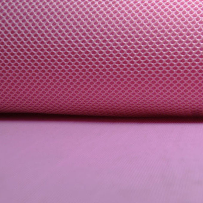 430gm Activewear Spacer Mesh Tessuto di poliestere ad assorbimento di umidità Tessuto di poliestere ad aria 0